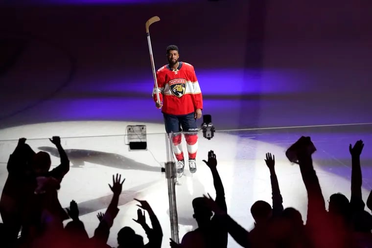 Florida's Anthony Duclair is one of just 27 Black players to appear in an NHL game this season.