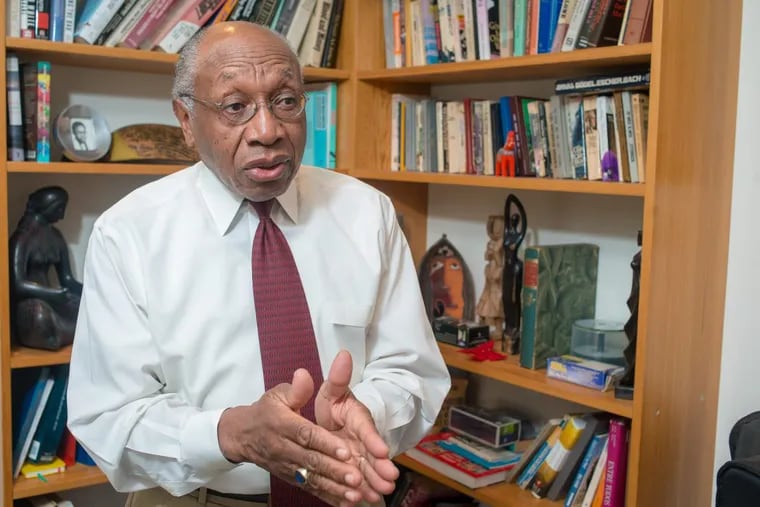 Bucks County Senior Judge Clyde W. Waite, the first and still only – African American Bucks County judge speaks about race at his home Tuesday, January 30, 2018 in Wrightstown, Pennsylvania. In 2016, the judge was wrongly pulled out of his home by police during the Thanksgiving holiday after a visitor to his neighborhood mistook him for a burglar. He also was mistakenly identified three decades earlier as a burglar while seated, then as a public defender, in a Bucks County courtroom.