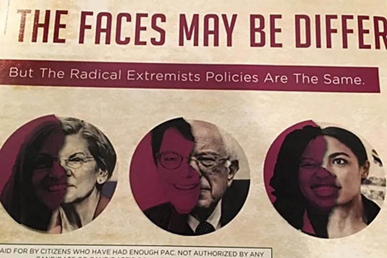 The national Citizens Who Have Had Enough PAC mailed this flier to voters in Delaware County.