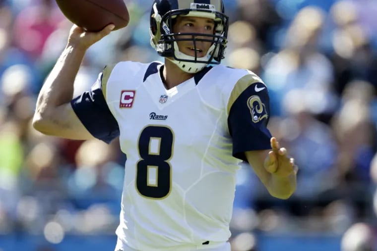 Sam Bradford is the Eagles' starting quarterback, now that they did not draft Marcus Mariota.(Associated Press)