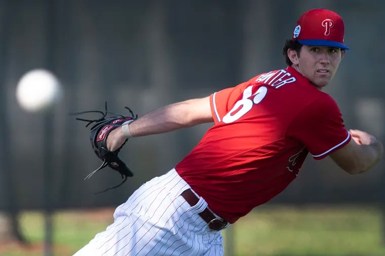 Phillies pitcher Andrew Painter drew quite a crowd to watch him throw to big league hitters on Wednesday.