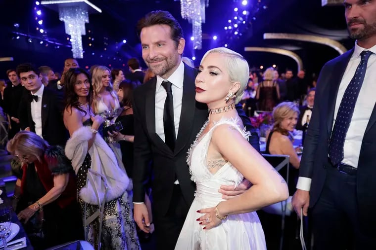 Bradley Cooper and Lady Gaga during the 25th Screen Actors Guild Awards at the Los Angeles Shrine Auditorium and Expo Hall on Sunday, Jan. 27, 2019. (Robert Gauthier/Los Angeles Times/TNS)
