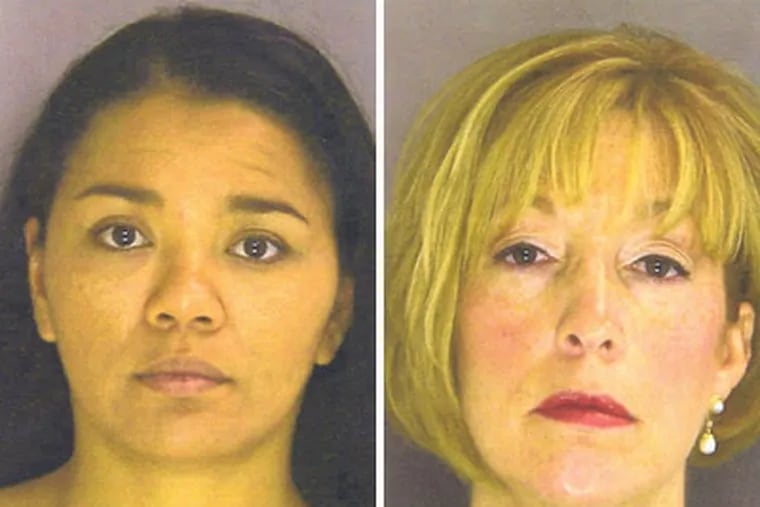 Angela Honeycutt, left, is charged engaging in sex acts with two teenage boys during an April sleepover in Lower Makefield Township.
Lynne Long-Higham, who hosted the sleepover, is charged with endangering the welfare of children.