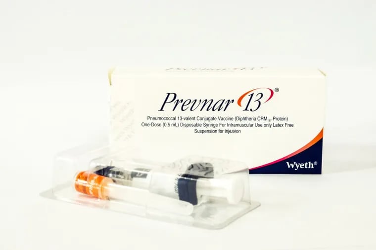 A package of pneumococcus vaccine from Wyeth.