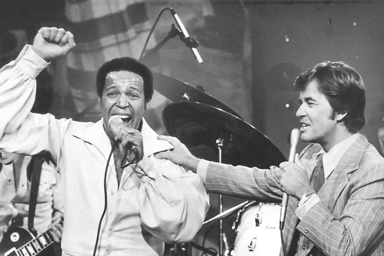 Chubby Checker and Dick Clark returned to Philadelphia for a “Bandstand” anniversary show in 1975.