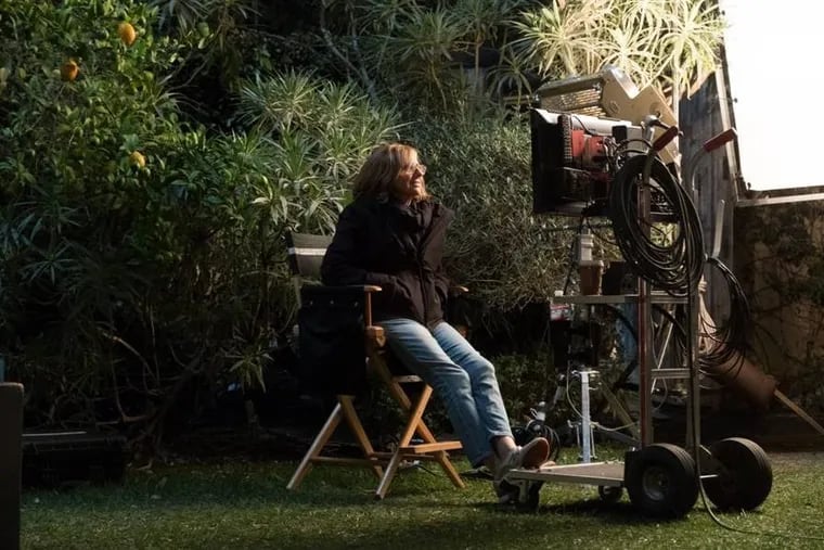 Nancy Meyers on the set of  “Home Again.” She’s the producer on the movie, directed by her daughter Hallie Meyers-Shyer and starring Reese Witherspoon.