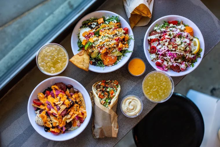 Food from Cava, a Mediterranean fast-casual eatery.