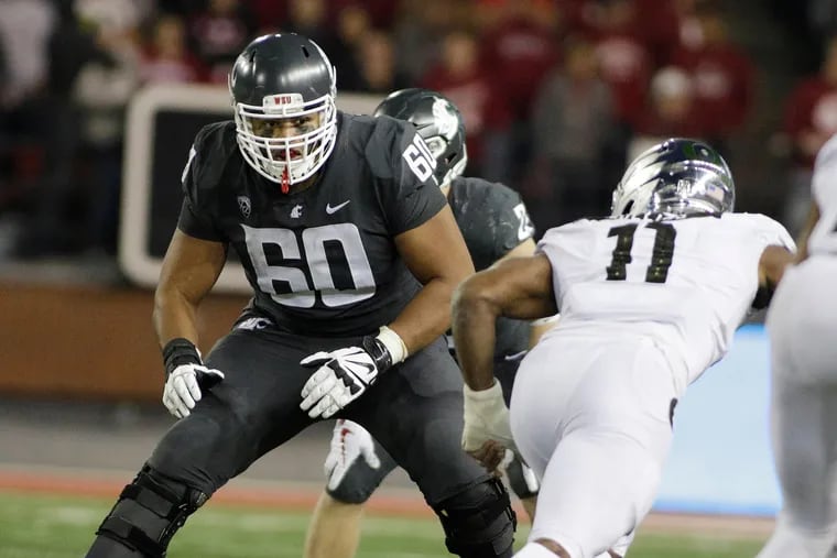 Andre Dillard of Washington State is Ben Fennell's favorite offensive tackle in the draft.