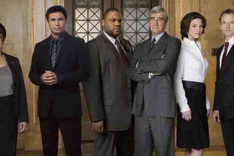 On &quot;Law & Order&quot; (from left): S. Epatha Merkerson as Lt. Anita Van Buren, Jeremy Sisto as Cyrus Lupo, Anthony Anderson as Detective Kevin Bernard, Sam Waterston as Assistant D.A. Jack McCoy, Alana De La Garza as Connie Rubirosa, Linus Roache as Michael Cutter. With 17 years, Merkerson has the second-longest run of any actress in a TV drama; Waterston had the longest run of any of the &quot;L & O&quot; lawyers.