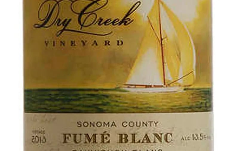 For a New World rendition , try Dry Creek Vineyard's Fum Blanc, which in 1972 became the first sauvignon planted in Dry Creek Valley. It's still refreshingly Loire-ish & ringing with citrus and mineral acidity with an almost effervescent lemongrass finish a tremendous buy on sale for $11.99 until June 1. (MICHAEL S. WIRTZ / Staff Photographer)