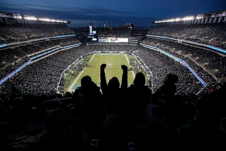 Fans at the Linc revel in their underdog team's victory.