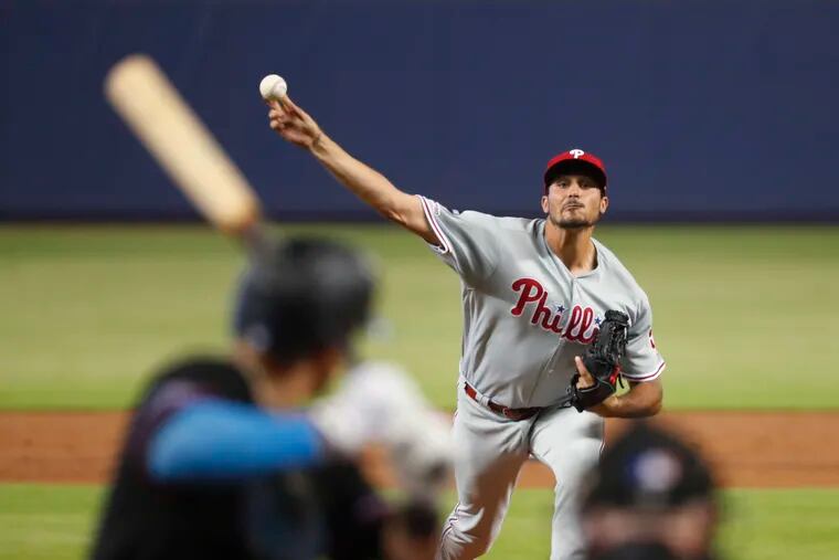 Phillies starting pitcher Zach Eflin had thrown just 89 pitches Sunday against the Marlins, but was pulled in favor of Juan Nicaso before the start of the seventh inning.