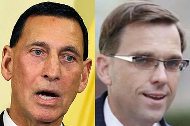Republican Frank LoBiondo (left) and William Hughes Jr. will meet in November in New Jersey's Second Congressional District race.