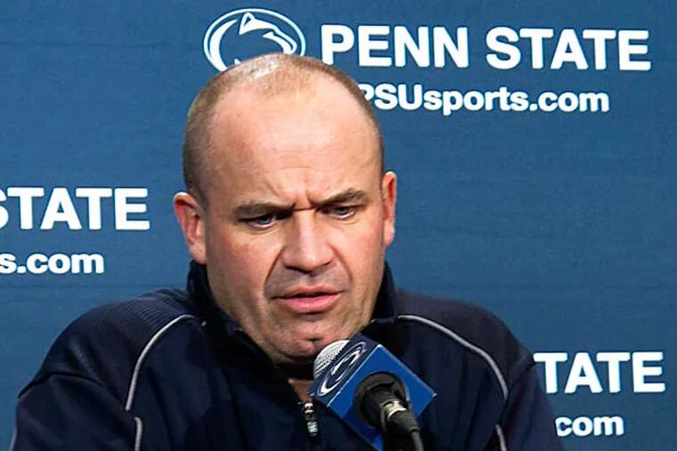 Bill O'Brien spent much of a 20-minute call blasting a Sports Illustrated report implying that medical care for Penn State players had diminished. (Genaro C. Armas/AP file photo)