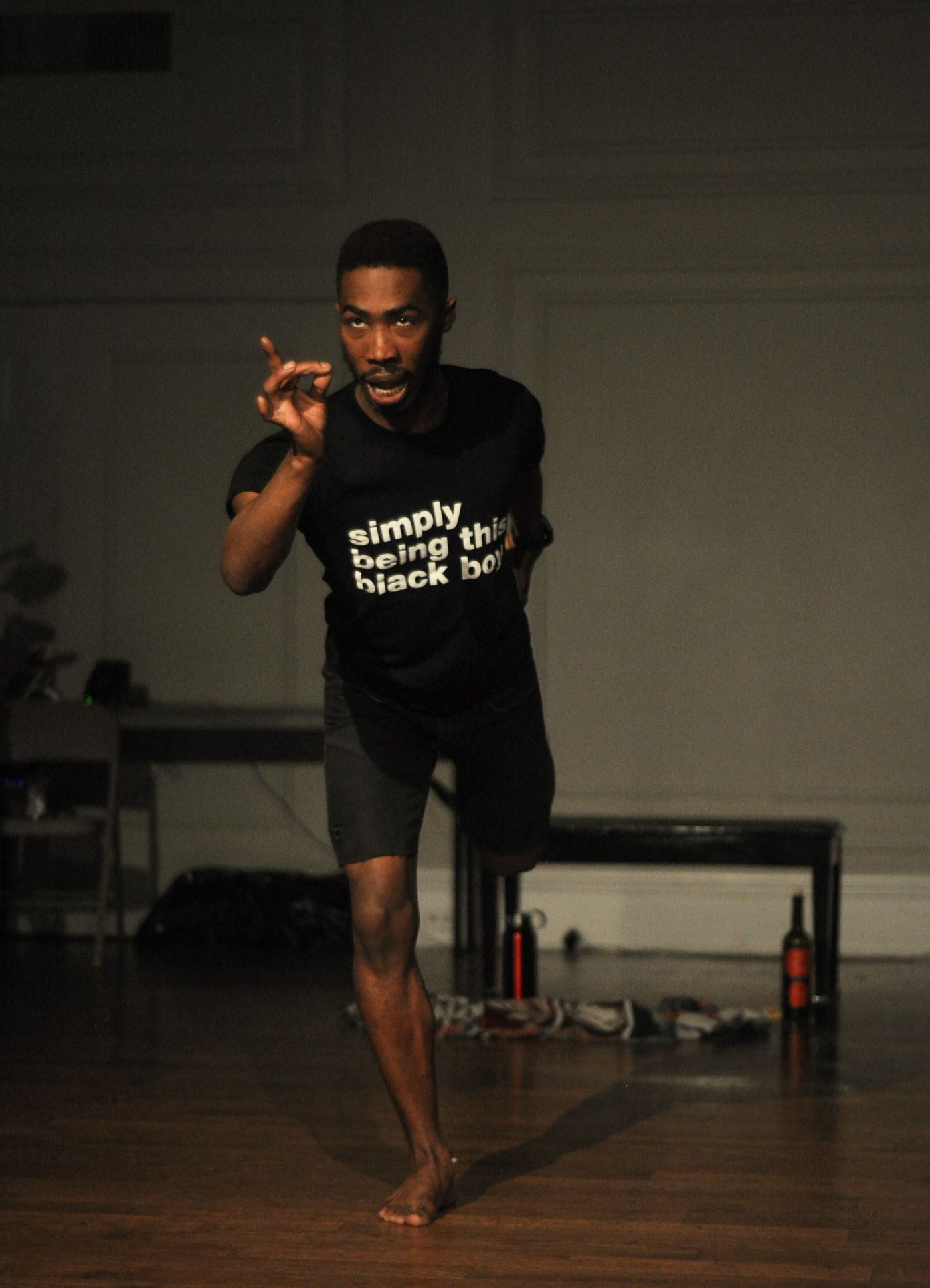 Terrell Green performs his play, “Must Go On: A Rite of Passage,” at the William Way Community Center. The play talks about black, gay, and other identities.
