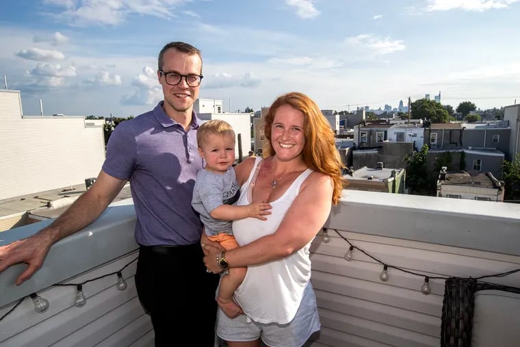 Ryan and Lindsay Brim and their son, Remington, live in a Kensington home that the family plans to rent out when they eventually move to the suburbs.