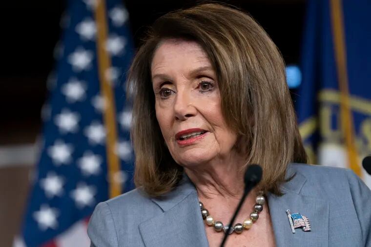 Speaker of the House Nancy Pelosi, D-Calif., meets with reporters in this May 4, 2019 file photo,