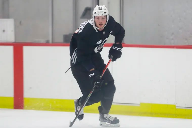 Tyson Foerster, the Flyers' 2020 first-round pick, is playing for the AHL's Phantoms this season because his major junior league (OHL) did not play because of the pandemic.