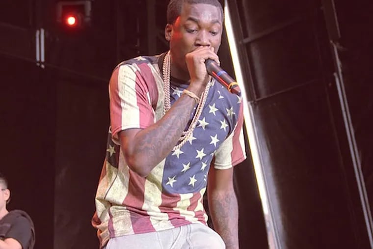 Meek Mill performs at the Festival Pier on Saturday, June 13. (Photo by Ajon Brodie)