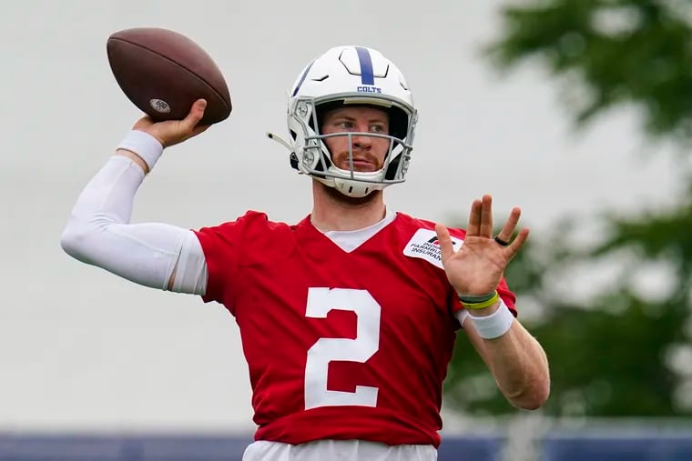 Indianapolis Colts quarterback Carson Wentz might be sidelined with a foot injury.