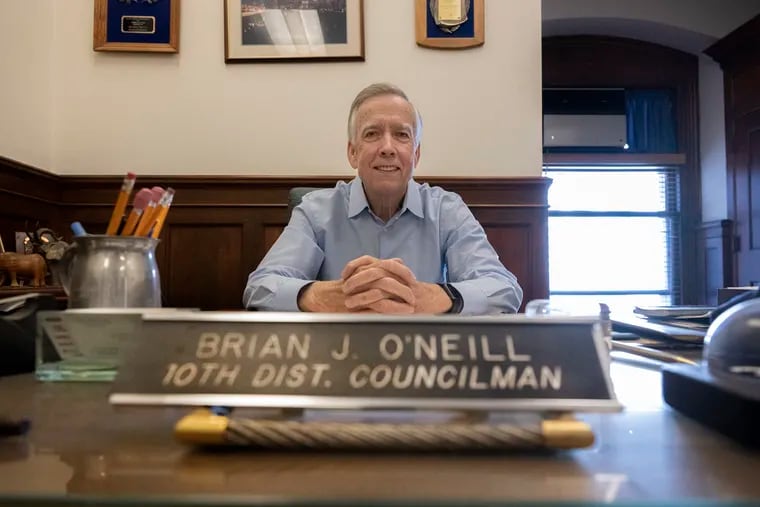 Republican City Councilmember Brian O'Neill, pictured, is being challenged by Democratic union leader Gary Masino.