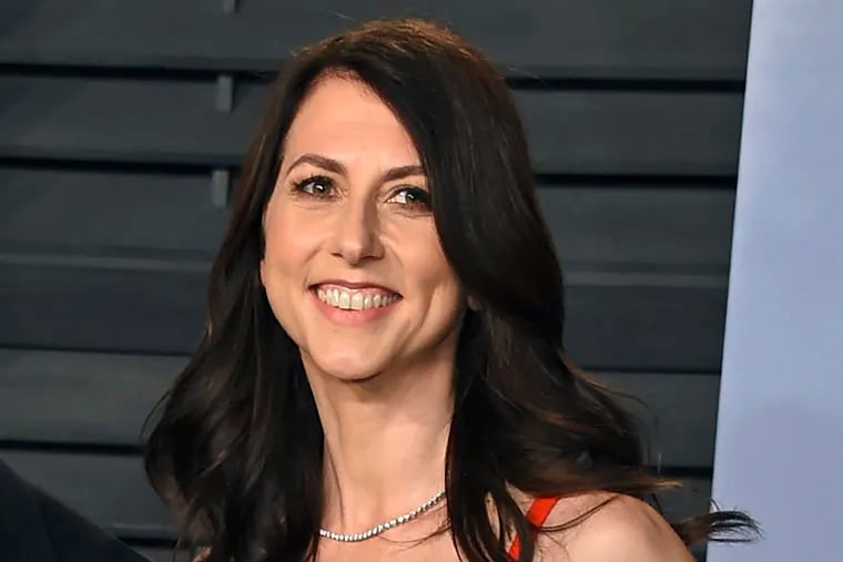 In this March 4, 2018, file photo, then-MacKenzie Bezos arrives at the Vanity Fair Oscar Party. Scott, philanthropist, author and former wife of Amazon founder Jeff Bezos, has married former Harriton High School teacher science teacher Dan Jewett.