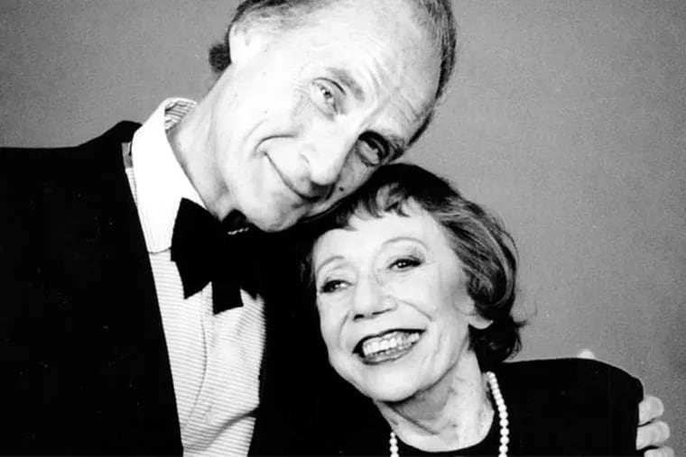 Sid Caesar and Imogene Coca after she won a lifetime achievement in comedy award in 1988.