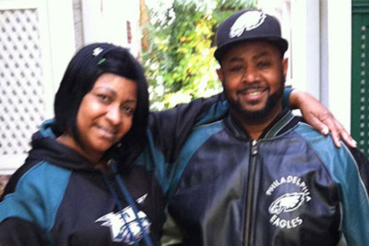 Councilman Curtis Jones Jr. and wife (and deputy managing director), Jazelle, outside the cave. (Dan Geringer / Staff)