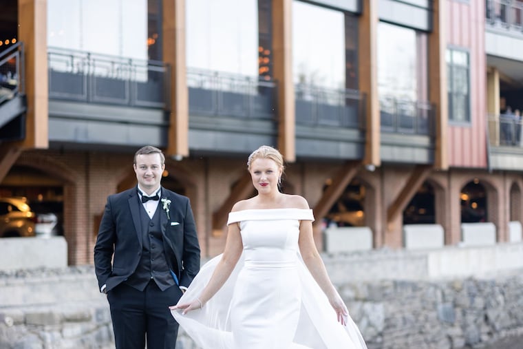 Jim Rentschler and Devin Hawthorne on their wedding day.