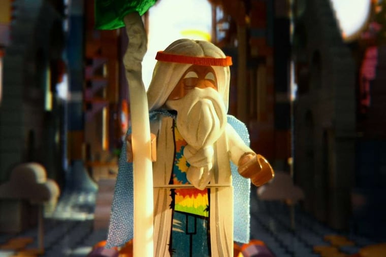 Vitruvius (voiced by Morgan Freeman) is among the figures in "The Lego Movie." Warner Bros. Pictures