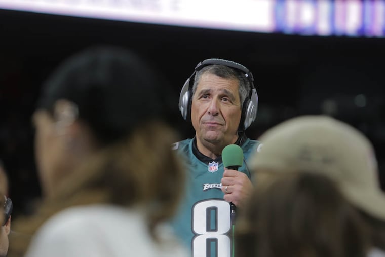 94.1 WIP host Angelo Cataldi hosting during the now-defunct Wing Bowl.