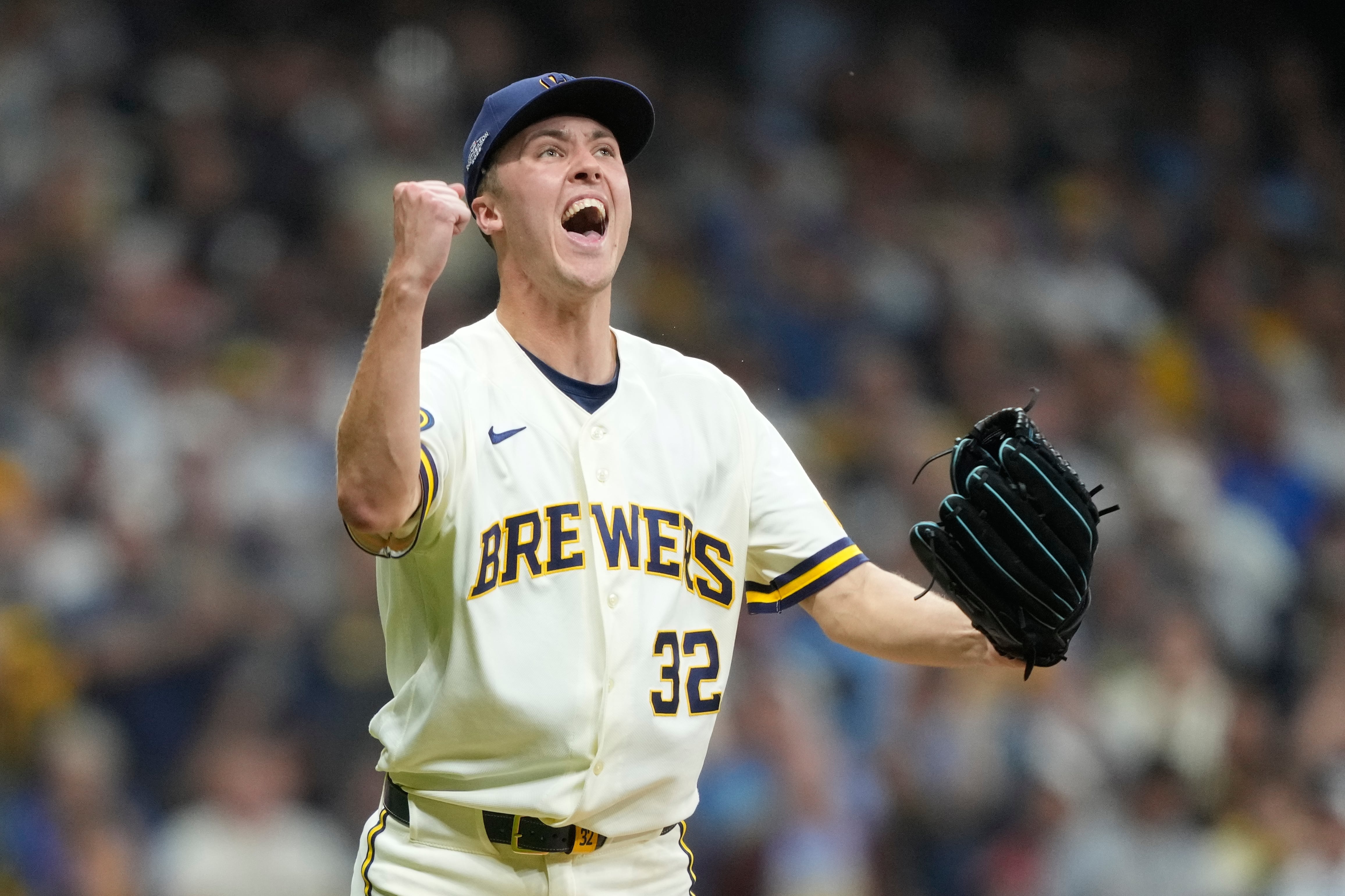 Misiorowski lasts just 4 innings in NLDS opener before bullpen leads Brewers to 3-2 win over Padres