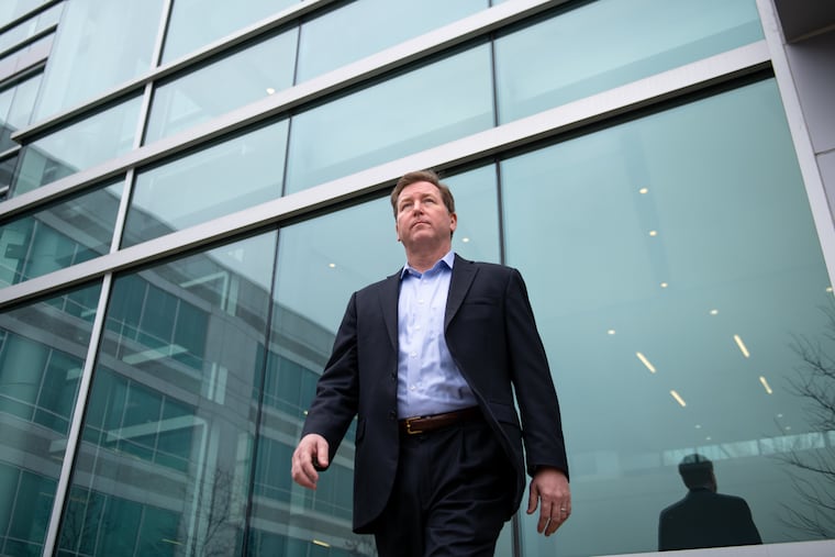 Steve Harfst, chief executive and president of Eastern Airlines, stands outside of the company's office in Wayne. trying to return home during the novel coronavirus pandemic.