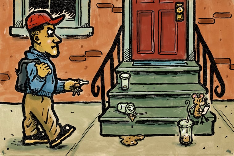 Someone keeps putting half-empty iced coffee cups on my steps. What do I do?