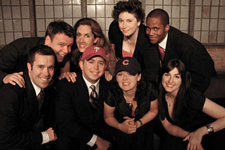 The cast of "Nutterly Love: Funny as Bell," a coproduction of Philadelphia Theatre Company and Second City.