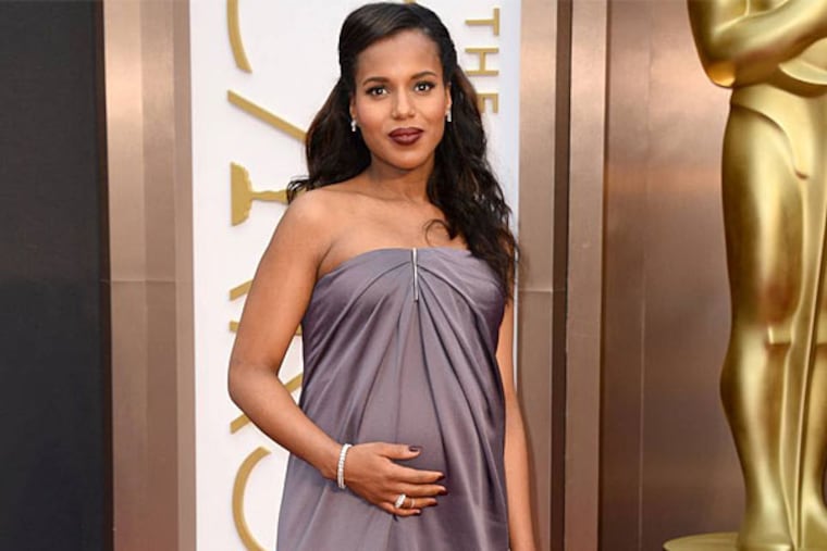 Kerry Washington at the Oscars in Los Angeles. She gave birth under the most hush-hush circumstances. (Jordan Strauss/Invision/AP, File)