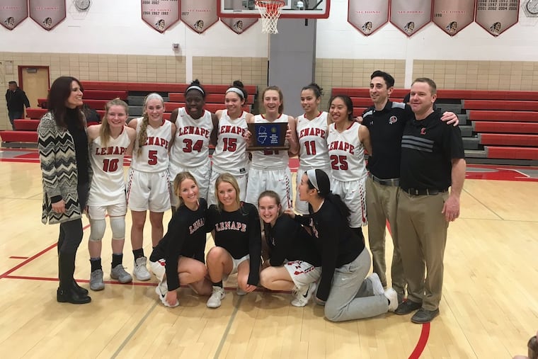 The Lenape girls basketball team beat Cherokee, 41-30, to win the South Group 4 championship on Tuesday.