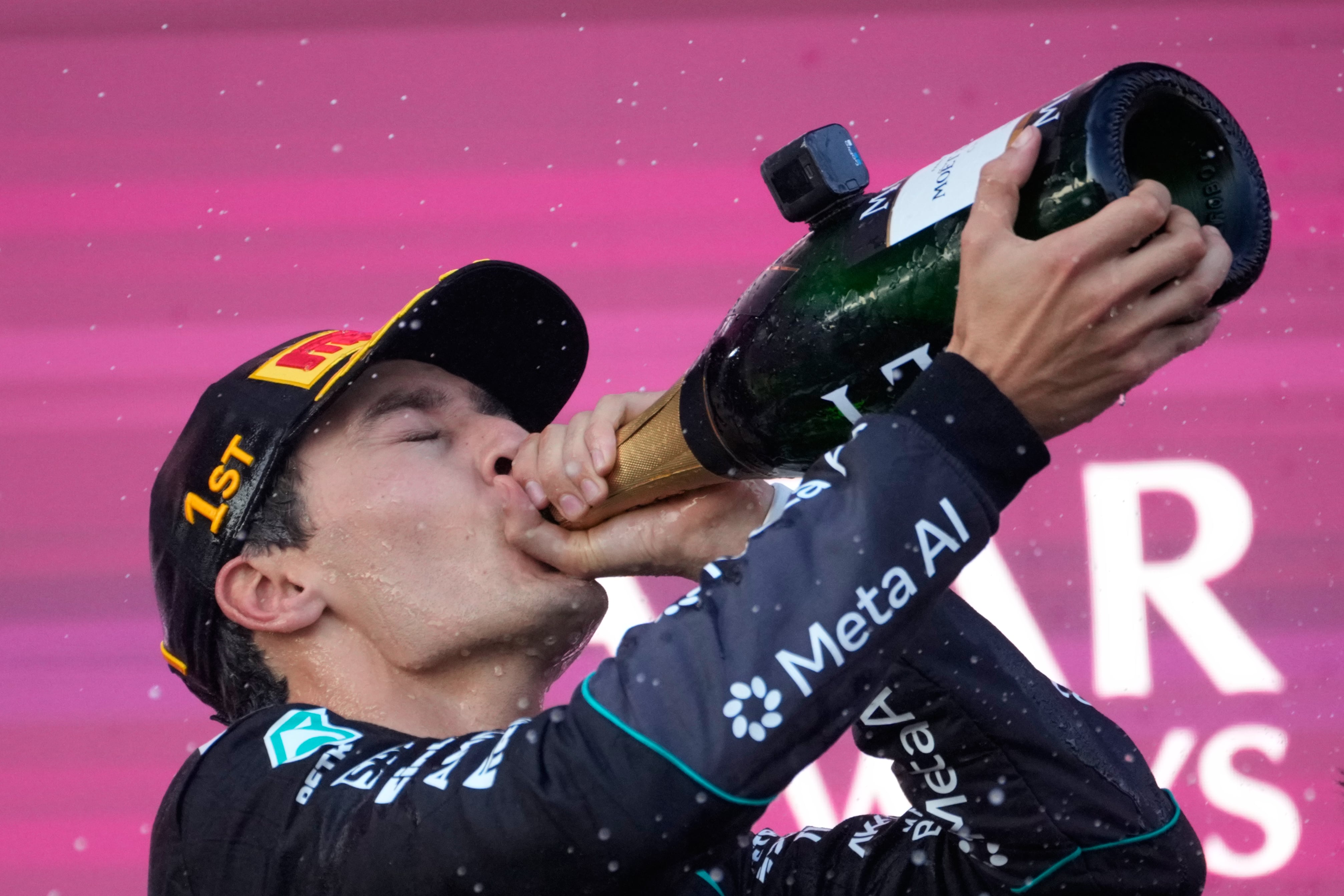 George Russell holds off Verstappen in close finish in Azerbaijan to trim Antonelli's F1 lead