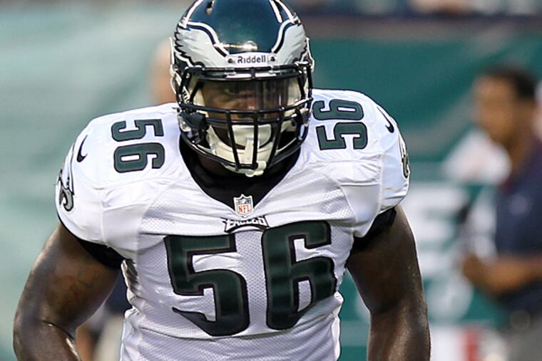 Eagles linebacker Phillip Hunt was a defensive end in his first two seasons. (Yong Kim/Staff Photographer)