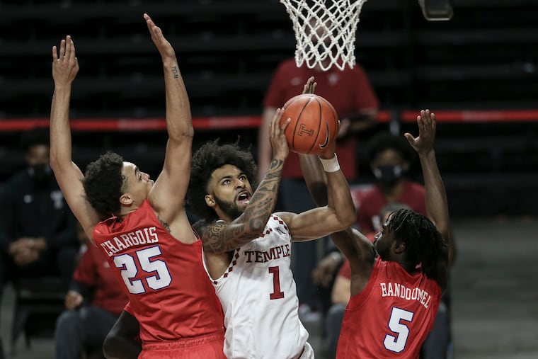 Temple's Damian Dunn finished with 15 points in just 21 minutes.