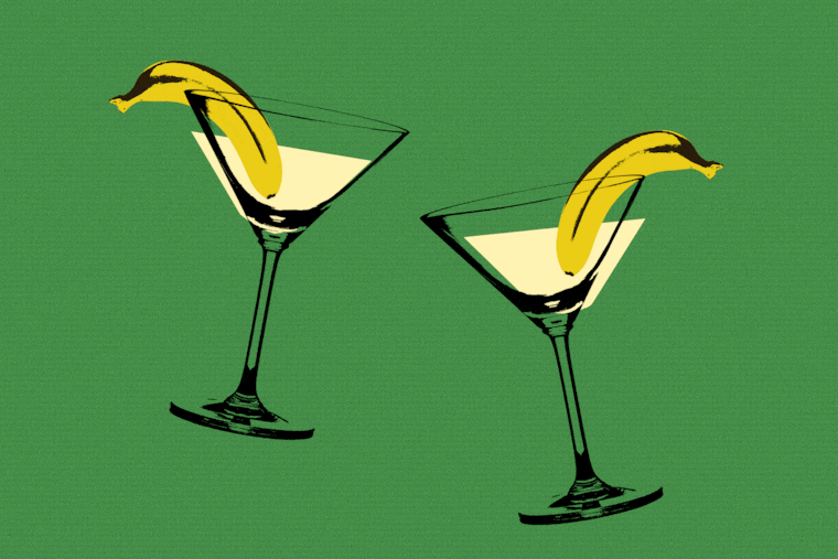 Photo illustration of banana drinks