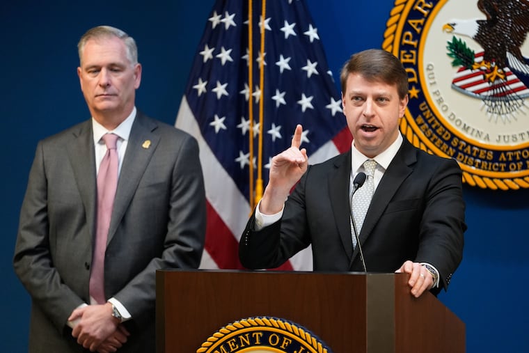 Russ Ferguson, U.S. attorney for the Western District of North Carolina, speaks at a news conference on Friday.