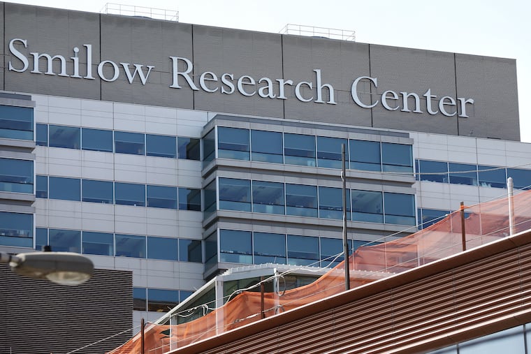 The University of Pennsylvania says it would lose $170.9 million in funding during the remainder of this year if the National Institutes of Health implements a proposed funding change. Shown is one of Penn's medical research buildings.