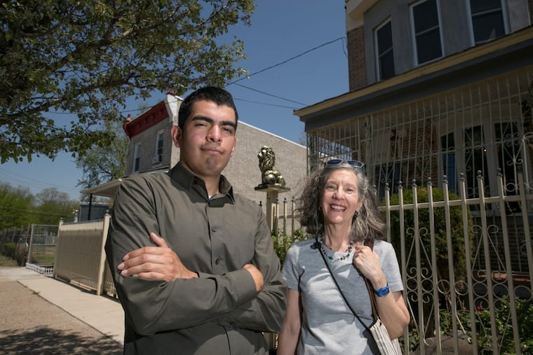 Luis C. Gaitan in front of the East Camden house where he grew up. His childhood experiences inspired the character of ‘Luis,’ the hero of children’s fiction writer Martha Freeman’s 30th novel, ‘Zap.’