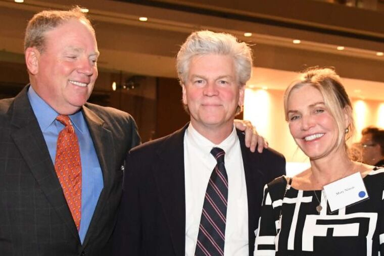 Casey Duffy, Spencer McCue, and Mary Nixon at Caron Treatment Center's gala reception and silent auction.