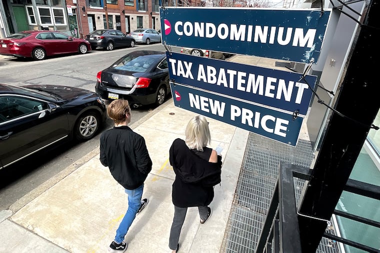 A condominium for sale in Northern Liberties last March.