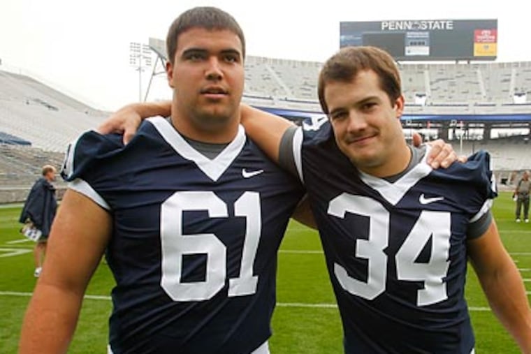 Stefan Wisniewski (left) will play his final home game for Penn State on Saturday. (Gene J. Puskar/AP)