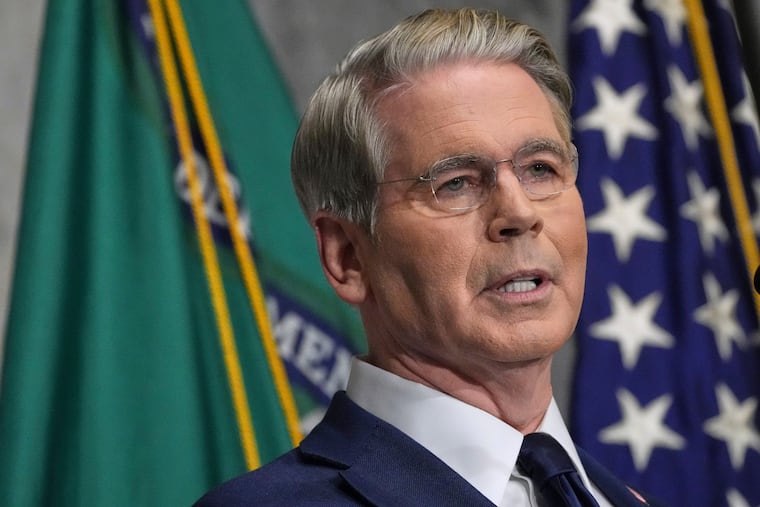 Treasury Secretary Scott Bessent speaks at a news conference, Monday, Aug. 24, 2026, at the Treasury Department in Washington.