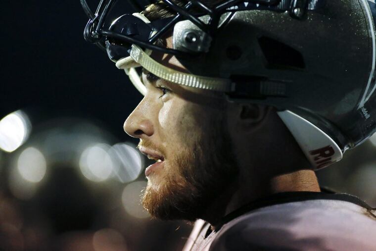 Timber Creek quarterback Devin Leary on the sidelines after a Timber Creek touchdown during the No. 1 Timber Creek at No. 13 Williamstown.