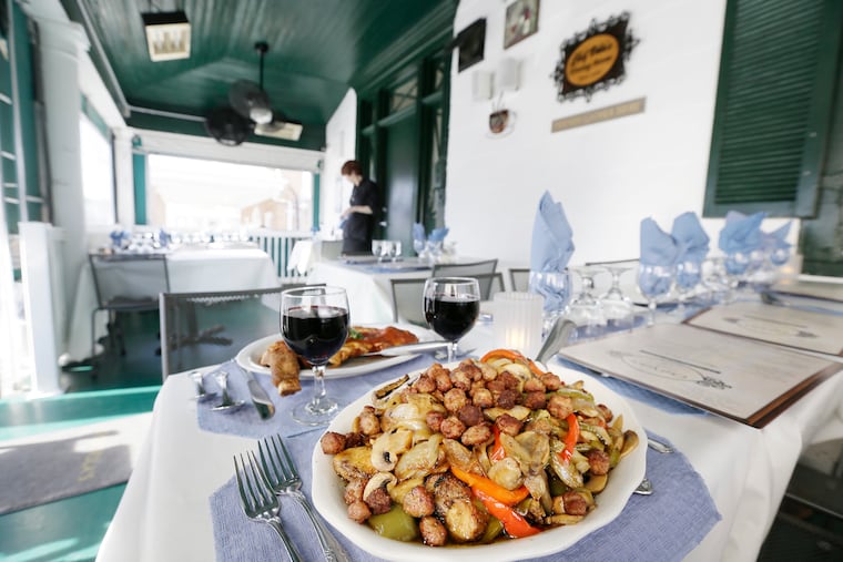 Chicken Scarpariello at Chef Vola’s in Atlantic City. The restaurant, open since 1921, was a James Beard Award semifinalist this year for outstanding service.